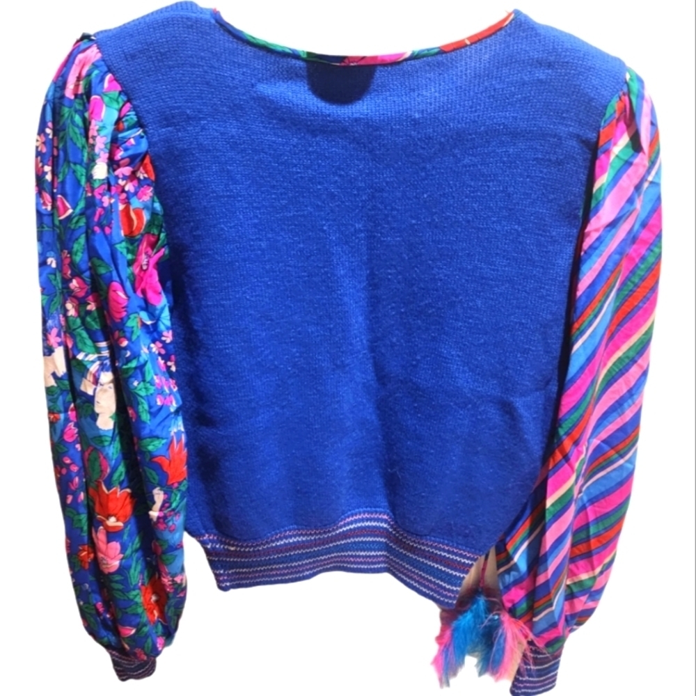 Vintage Diane Fres "Persephone's Trip" Wool Blend Patterned Top SZ  S / M RARE - Picture 4 of 14